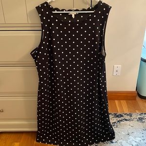3x Talbots Black & White polka dot dress!